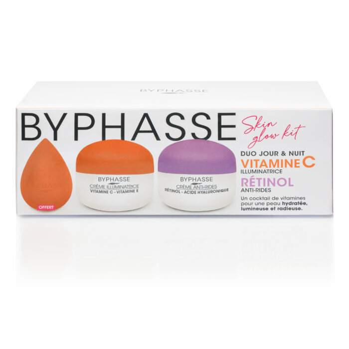 Näokreemide komplekt Byphasse Skin Booster C vitamiiniga ning Retinooliga 50+50ml